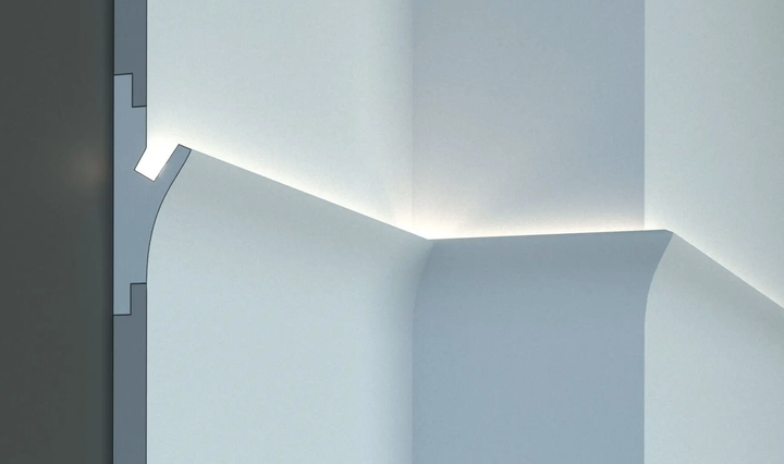 Карниз для LED освещения серия D Tesori KD 402 1150 мм. - изображение 5