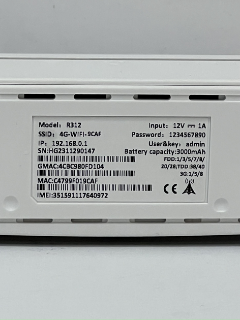 4G LTE WIFI роутер Tianjie R312 для дома, дачи, офиса 3000mAh - изображение 5