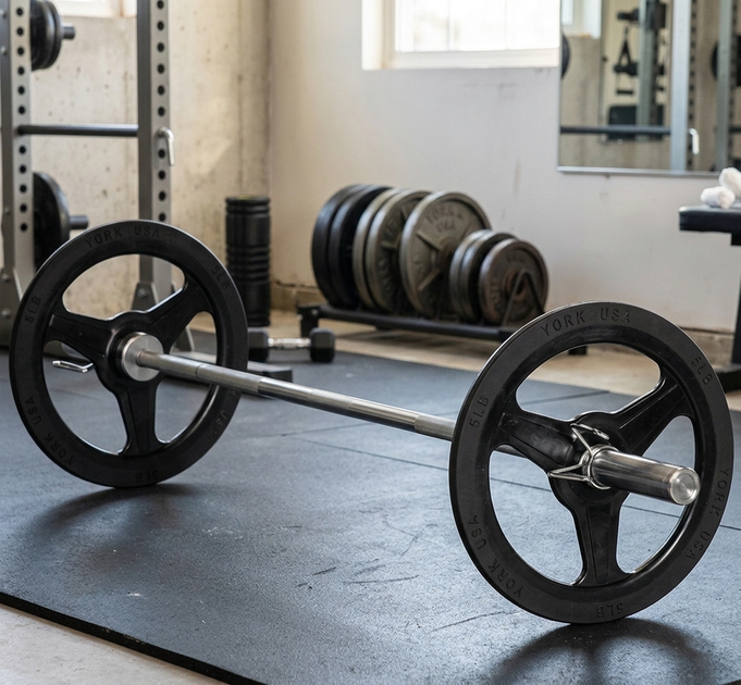 Гриф олимпийский York Fitness прямой 183см (50мм) - изображение 3