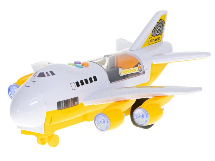 Літак - транспортер KIK будівельна техніка 6 машинок (5903039721098) - зображення 7