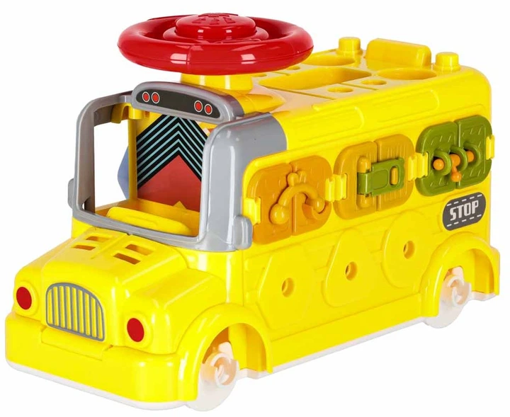 Zabawka edukacyjna Ikonka Autobus manipulacyjny do skręcania 6 w 1 + śrubki i śrubokręty (KX2880) (5903039770065) - obraz 2