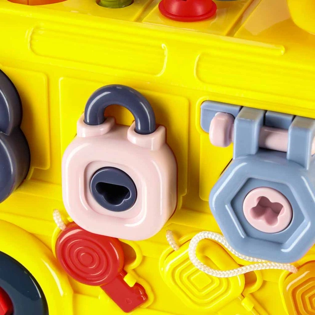 Zabawka edukacyjna Ikonka Autobus manipulacyjny do skręcania 6 w 1 + śrubki i śrubokręty (KX2880) (5903039770065) - obraz 10