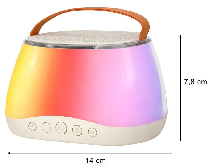 Zestaw do karaoke Ikonka głośnik Bluetooth LED RGB 2 mikrofony USB (KX2860) (5903039770218) - obraz 8
