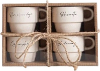 Набір кружок Homla Viti з написами 85 мл 4 шт (5906496772344) - зображення 2