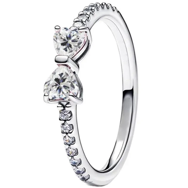 Кольцо Pandora "Белый бант" 17р - Фото 1 Кольцо Pandora "Белый бант" 17р - изображение 1