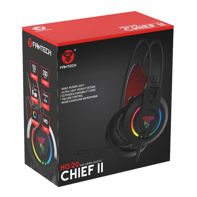 Наушники для компьютера, Выходной разъем USB Fantech HG20 Черный цвет - Фото 3 Наушники для компьютера, Выходной разъем USB Fantech HG20 Черный цвет - изображение 3