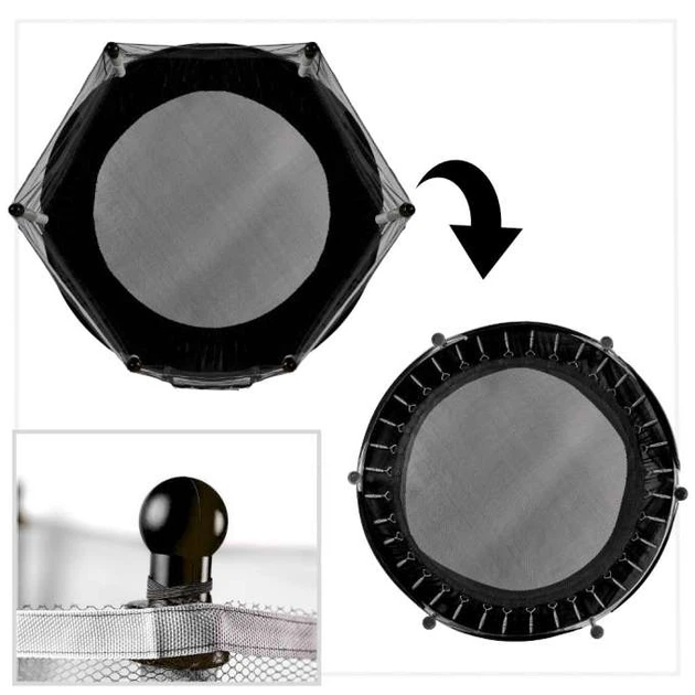 Садовий батут Kik 140 см з сіткою та мʼячами до гри для дітей Зелений KX3215 (5903039765092) - зображення 7