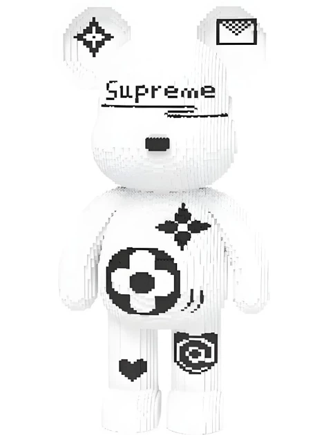 Конструктор No Brand DUZ Personality Stylish Teddy Bear Supreme 13936 деталей Різнокольоровий (2104619261) - изображение 2