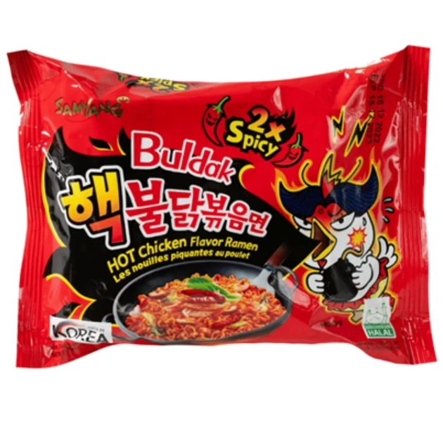 Острый рамен быстрого приготовления бульдак двойной остроты Hot Chicken Flavor Ramen Buldak 2хSpicy Samyang 135 г (5 шт) - Фото 5 Острый рамен быстрого приготовления бульдак двойной остроты Hot Chicken Flavor Ramen Buldak 2хSpicy Samyang 135 г (5 шт) - изображение 5