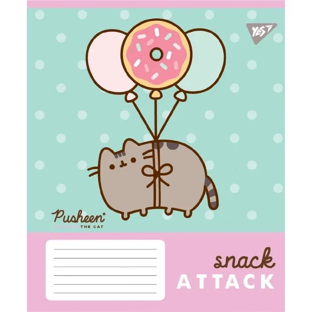 Зошит учнівський шкільний Yes Pusheen Candy А5 12 аркушів коса лінія - Фото 5 Зошит учнівський шкільний Yes Pusheen Candy А5 12 аркушів коса лінія - изображение 5