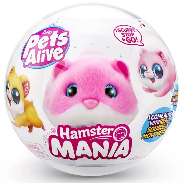 Интерактивная мягкая игрушка Pets & Robo Alive Забавный хомячок розовый (9543-2) - изображение 4