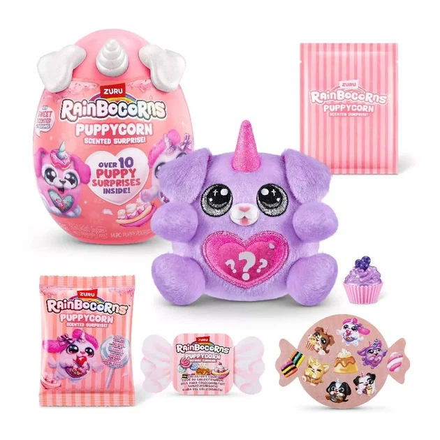 М'яка іграшка Rainbocorns Puppycorn Scented Surprise Цуценя фіолетове (9298H) - зображення 9