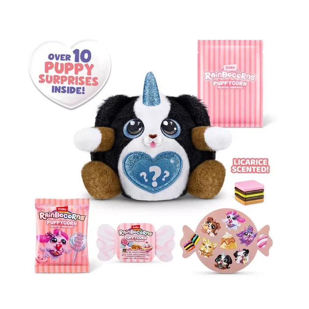 М'яка іграшка Rainbocorns Puppycorn Scented Surprise Цуценя чорне з коричневим (9298A) - зображення 4