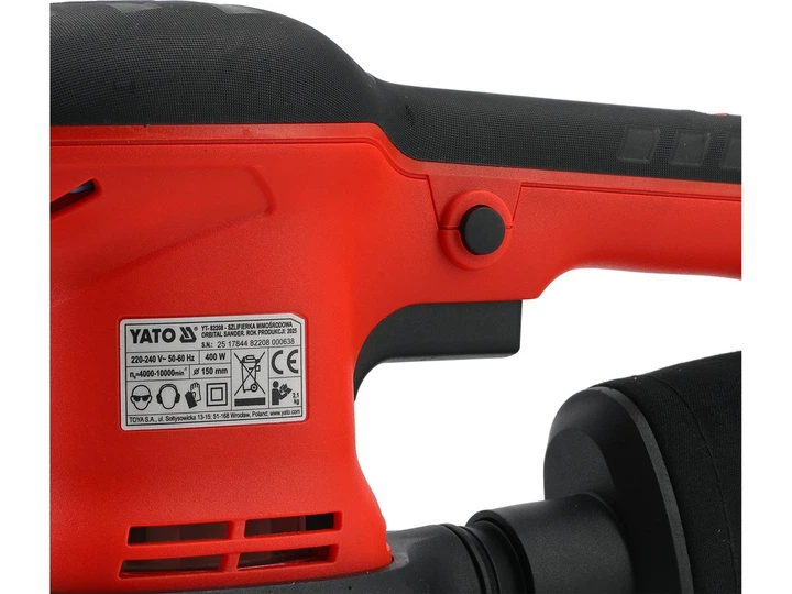 Ексцентрикова шліфувальна машина YATO 150 мм 400 Вт (YT-82208) (5906083122187) - зображення 6