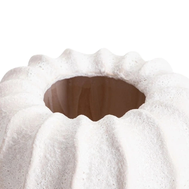 Ваза Homla Mare керамічна скульптурної форми біла 20x20x16  см (5906496765483) - зображення 2