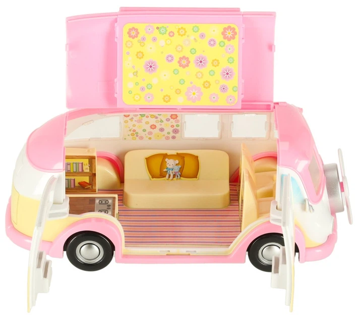 Ігровий набір Ikonka Автомобіль-морозивниця Магазин морозива Кемпер з розкладним столиком і стільцями 30 елементів (KX3037) (5903039767713) - зображення 4