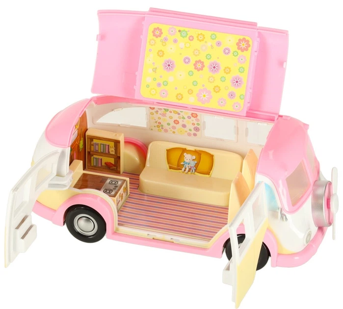 Ігровий набір Ikonka Автомобіль-морозивниця Магазин морозива Кемпер з розкладним столиком і стільцями 30 елементів (KX3037) (5903039767713) - зображення 5