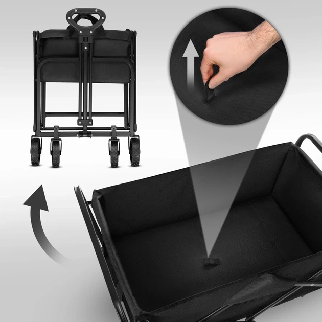 Туристичний візок Nils Camp NC4306 70 л Чорний 15-03-523 (5908261688270) - зображення 7