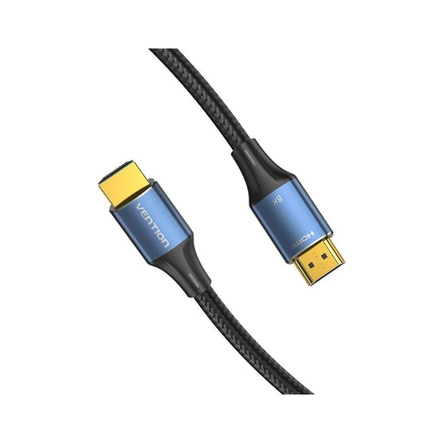 Кабель мультимедійний HDMI M to HDMI M 2.0m 8K cotton braided blue Vention (ALGLH) - зображення 3
