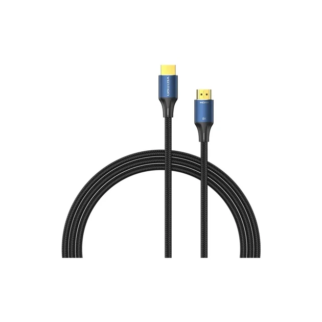 Кабель мультимедійний HDMI M to HDMI M 5.0m 8K cotton braided blue Vention (ALGLJ) - Фото 8 Кабель мультимедійний HDMI M to HDMI M 5.0m 8K cotton braided blue Vention (ALGLJ) - зображення 8