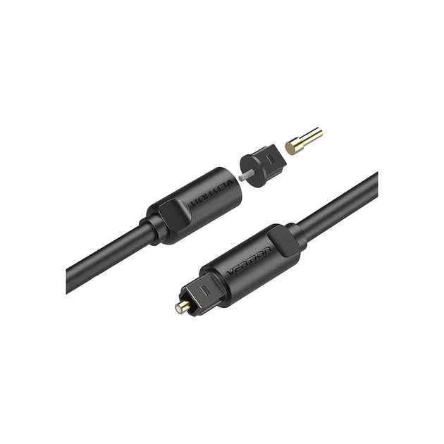 Кабель мультимедійний Optical Toslink 3.0m black Vention (BAEBI) - зображення 2