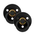 Соска пустушка BIBS 0-6 m Colour Latex Round (кругла) – Black/Black (2 в упаковці) - Фото 4 Соска пустушка BIBS 0-6 m Colour Latex Round (кругла) – Black/Black (2 в упаковці) - изображение 4
