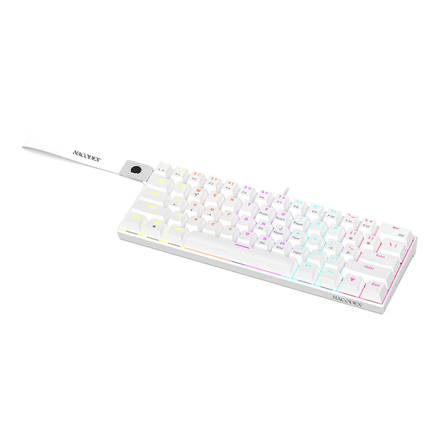 Механічна Клавіатура Ajazz NK61 60% з підсвіткою клавіш RGB Білий - зображення 2