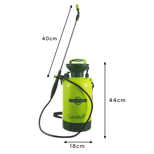 Ручной опрыскиватель 5 л с длинным шлангом для сада зелёный GARDLOV FK-0590 - зображення 7