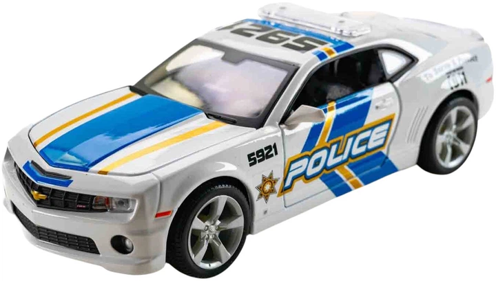 Металева модель автомобіля Maisto Chevrolet Camaro SS Поліція 1:24 Біло-синій MST31208 (090159312086) - зображення 2