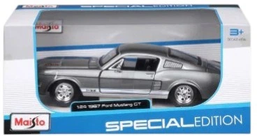 Металева модель автомобіля Maisto Ford Mustang GT 1967 1:24 Сірий MST31260GY (090159312604) - зображення 3