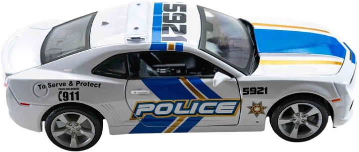 Металева модель автомобіля Maisto Chevrolet Camaro SS Поліція 1:24 Біло-синій MST31208 (090159312086) - зображення 4