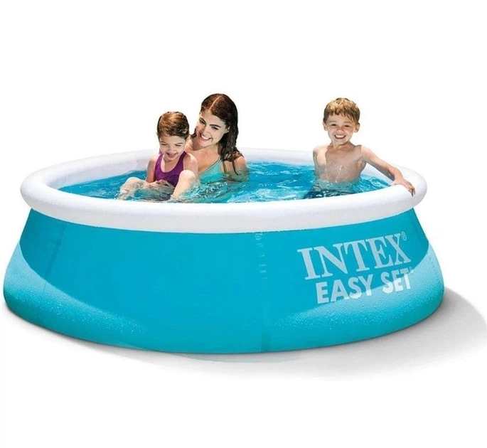 Детский надувной бассейн Intex 28101-2 Easy Set синий 183х51 см с тентом подстилкой и насосом (21-9-28101-2) - изображение 2