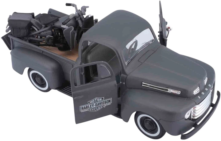 Набір моделей Maisto Ford F-1 1948 і Harley-Davidson WLA Flathead 1942 1:24 Сірий MST32185 (090159321859) - зображення 3