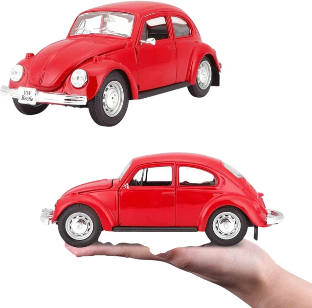 Металева модель автомобіля Maisto Volkswagen Beetle 1:24 Червоний MST31926RD (090159319269) - зображення 6