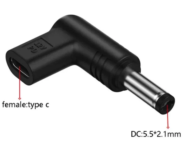 Переходник с триггером PD для Type-C на DC 5.5×2.1мм (12V) - Фото 1 Переходник с триггером PD для Type-C на DC 5.5×2.1мм (12V) - изображение 1