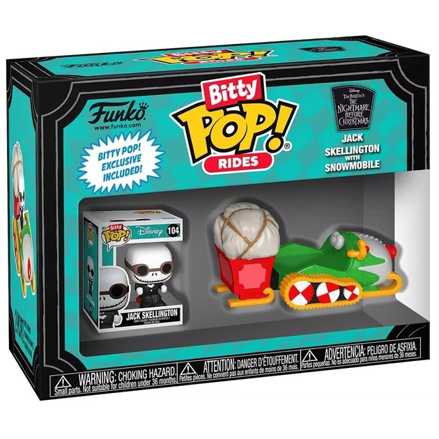Набор фигурок POP! Bitty Ride Ужас перед Рождеством Джек Скеллингтон и снегоход (83624) - Фото 1 Набор фигурок POP! Bitty Ride Ужас перед Рождеством Джек Скеллингтон и снегоход (83624) - изображение 1
