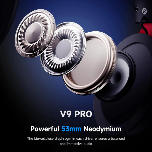 Наушники беcпроводные MCHOSE V9 Pro Black/Red - изображение 2