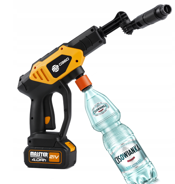Аккумуляторная мойка высокого давления MAJSTER PRO MP-0360 1000 Вт 60 бар 2 АКБ 4Ah Сумка - изображение 8