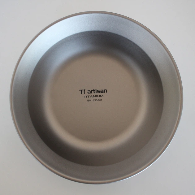 Тарелка титановая походная Tiartisan titanium 750 мл туристическая глубокая миска из титана для похода кемпига и туризма - изображение 4