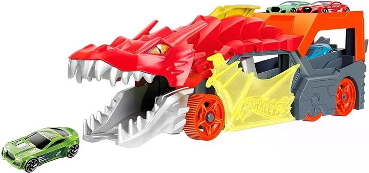 Ігровий набір Хот Вілс Транспортер Дракон Hot Wheels Dragon Launch Transporter GTK42 - Фото 1 Ігровий набір Хот Вілс Транспортер Дракон Hot Wheels Dragon Launch Transporter GTK42 - зображення 1