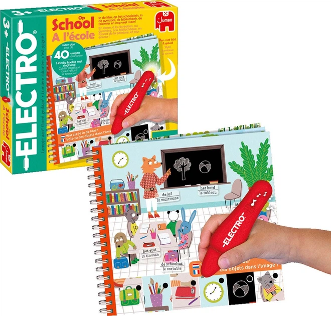 Gra planszowa Jumbo Electro - At School (8710126198797) - obraz 2