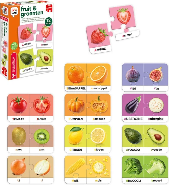 Gra planszowa Jumbo I Learn Fruits and Vegetables (8710126199145) - obraz 2