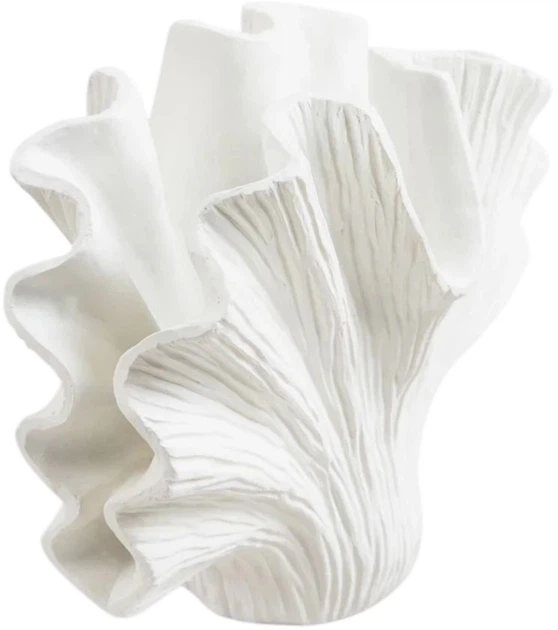 Wazon Homla Evania w kształcie muszli biały 20x11x16 cm (5906496729584) - obraz 2