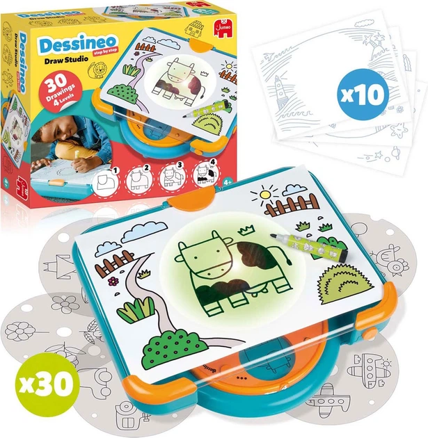 Gra planszowa Jumbo Dessineo Learn to Draw (8710126003688) - obraz 2