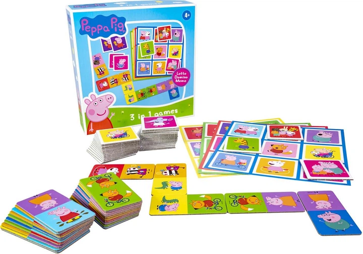 Настільна гра Select Peppa Pig 3 в 1 (6416739604800) - зображення 2