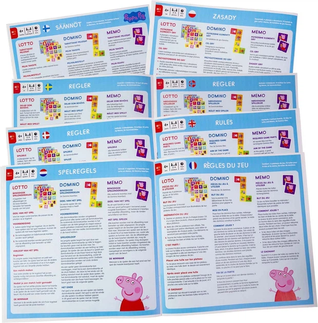 Настільна гра Select Peppa Pig 3 в 1 (6416739604800) - зображення 5