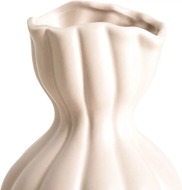 Ваза Homla Filly керамічна з нерівним краєм бежева 14x25,5 см (5906496753060) - зображення 2