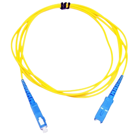 Оптичний патч-корд CMS SC/UPC-SC/UPC SM 3м Simplex Slim оболонка LSZH Жовтий - Фото 1 Оптичний патч-корд CMS SC/UPC-SC/UPC SM 3м Simplex Slim оболонка LSZH Жовтий - зображення 1