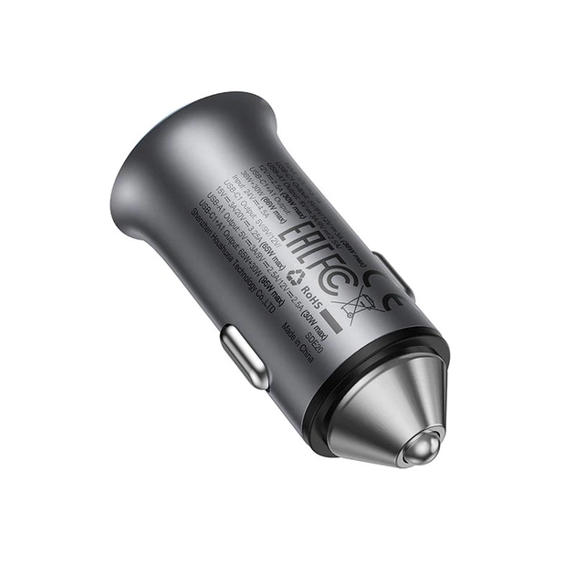 Зарядний пристрій для авто ACEFAST B16 95Вт USB-A USB-C підтримка PD QC Grey - зображення 4