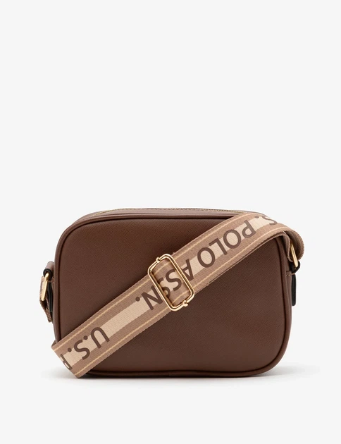 Сумка кросс-боди U.S. Polo Assn Classic Zip Crossbody Bag Brown (27A228-AA00A) Оригинал из США - изображение 2